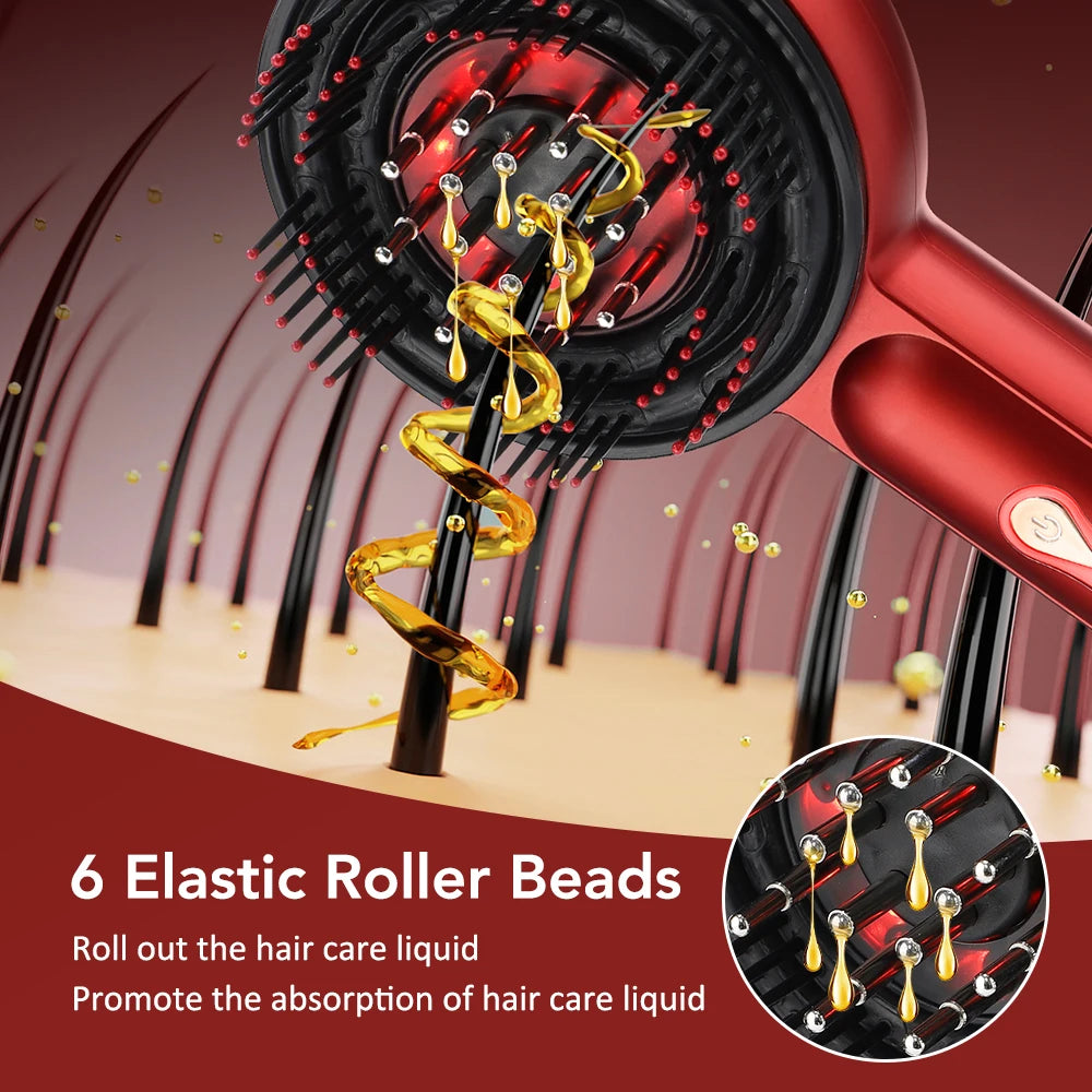 Scalp massager red light therapy mode