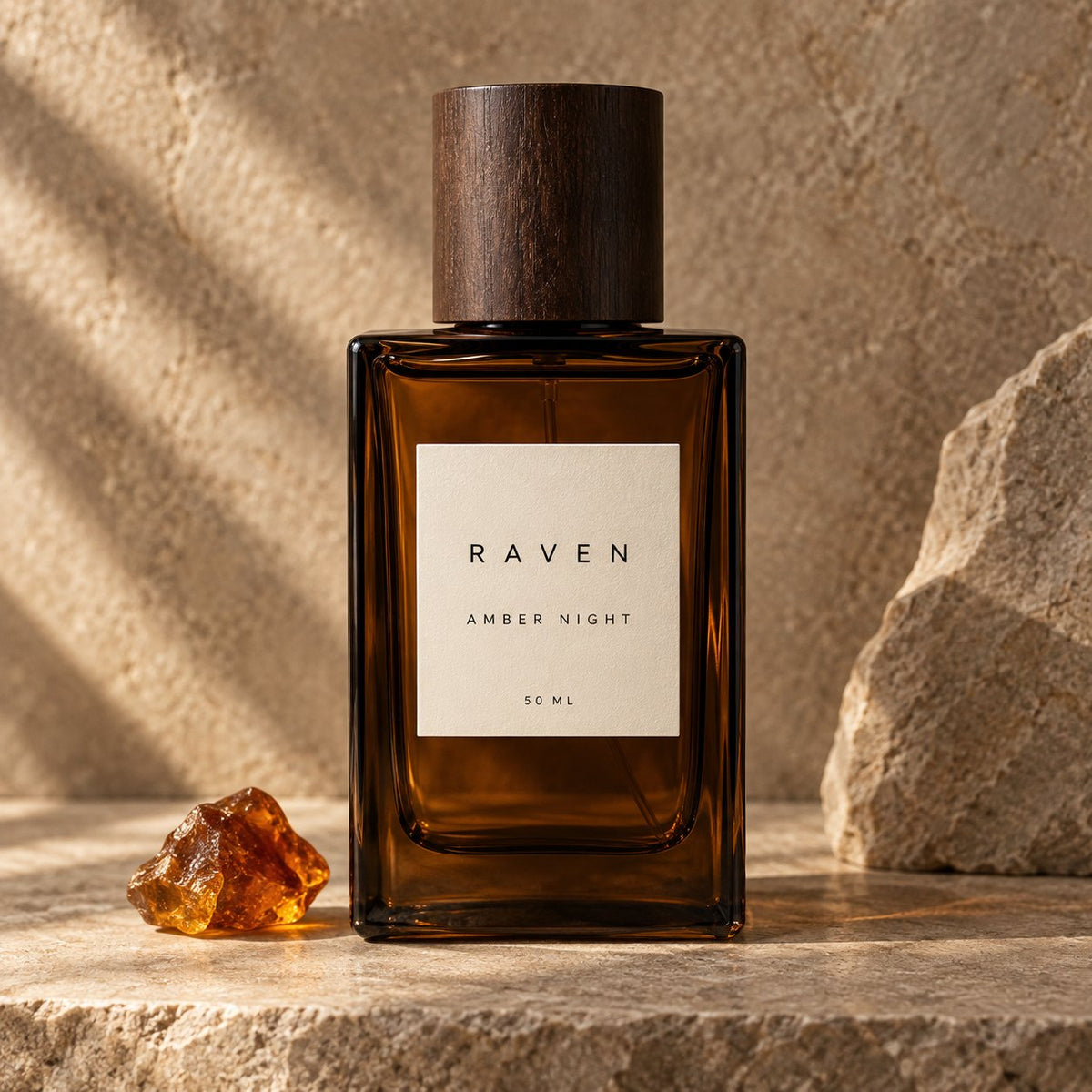 Raven görsel demo — amber